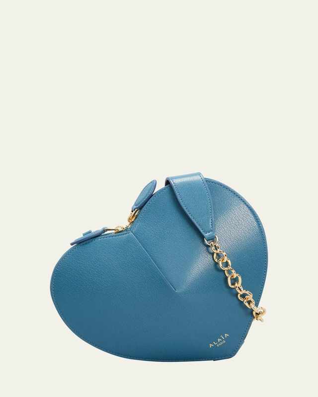 Le Coeur Zip Leather Chain Shoulder Bag
